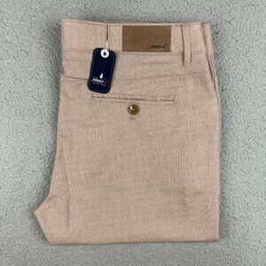 Johnnie O Pants Mens 32 Light Khakis Brown Glendale Trousers Chinos 5 Pocket